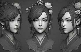 Artstation - 300 Chinese Female Head Sculpt 4K - 參考照片