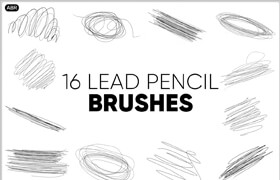 Lead Pencil Strokes Brush Set - Photoshop 筆刷