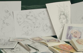 Domestika - Portrait Sketchbooking - Explore the Human Face by Gabriela Niko