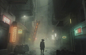 Udemy - Dark Alley Full Blender Cinematic Workflow 300 assets