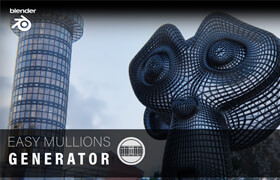 Easy Mullions Generator for Blender