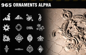 Artstation - 965 ORNAMENTS ALPHA - 建模筆刷