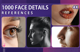 Artstation - 1000 Eye & Mouth & Nose & Ear Image Reference Pack - 參考照片