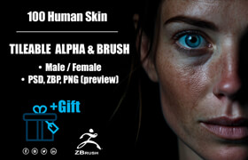 Artstation - Human Skin Kit - 建模筆刷