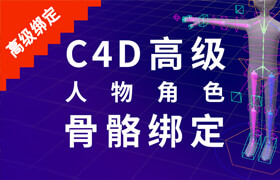 【正版】C4D高級人物角色骨骼綁定教程