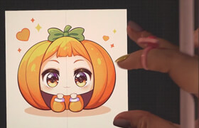 Skillshare - Kawaii Pumpkin Girl - Drawing a Chibi Portrait in Procreate