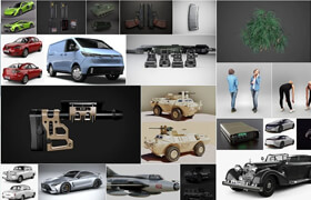 PBR Game Cars Sketchfab 3D-Models Bundle 2 October 2024