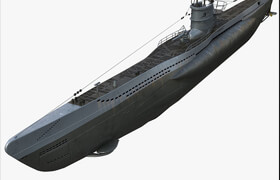 Free3d - Type VIIC U-Boat - 模型
