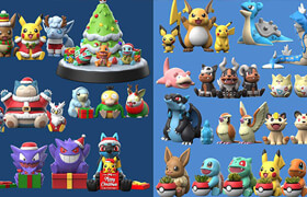 Pokemon Pack Collection of 3D Printable Miniatures - 3d打印模型