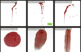 FX Elements - Blood on Fabric - Pack 1 - 視頻素材