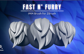 Artstation - Fast N' Furry IMM Brush for ZBrush by Sergi Camprubí - 筆刷