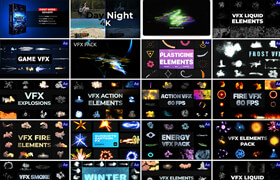 Envato Elements Videohive - 12 VFX packs for AE - MAR25