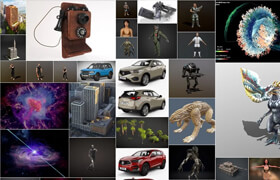 PBR Game Cars Sketchfab 3D-Models Bundle 2 March 2025