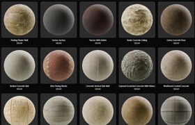 Substance Materials - Concrete - Asphalt category (700+ materials) - 材質