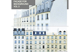 Facade for the background vol3 Street of five houses