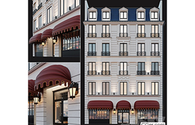 Classic hotel facade