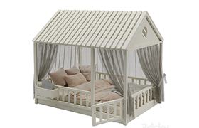 Childrens bed with columns No 3