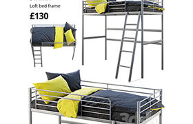 Ikea svarta loft bed